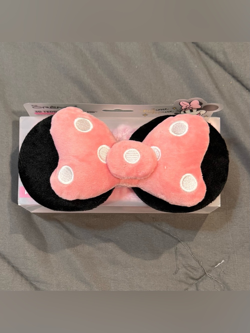 The Crème Shop Minnie Mouse Pink Polka Dot Bow Headband